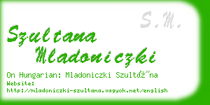 szultana mladoniczki business card